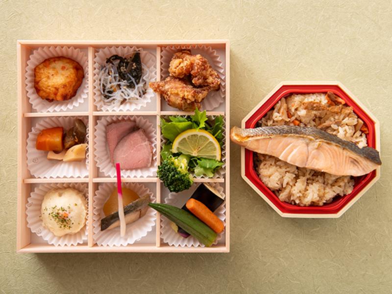 9升オードブル御膳【大きな鮭の炊きこみご飯】