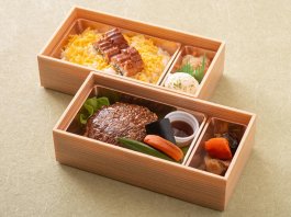 鰻重＆粗挽きハンバーグの豪華二段御膳