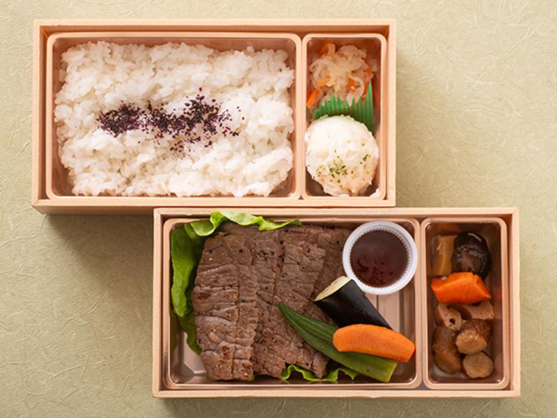 ゆかりご飯＆サーロインステーキの二段御膳