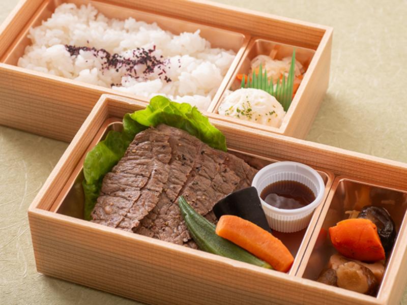 ゆかりご飯＆サーロインステーキの二段御膳