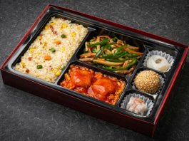 ガッツリ御膳（青椒肉絲・エビ卵チリソース）