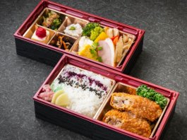 和牛和豚メンチカツ 2段御膳