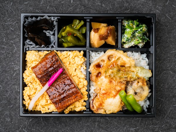 うな玉と天麩羅のお弁当