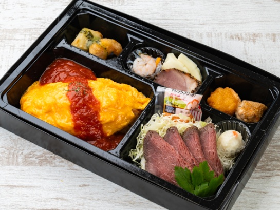 ローストビーフオムライス弁当【お茶付（185ml 缶）】