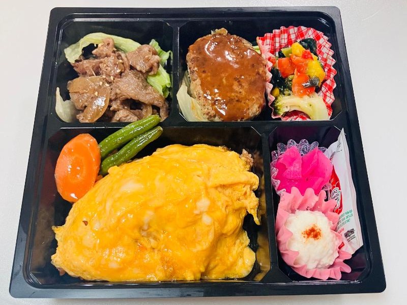 和牛ハンバーグ＆和牛焼肉とオムライス