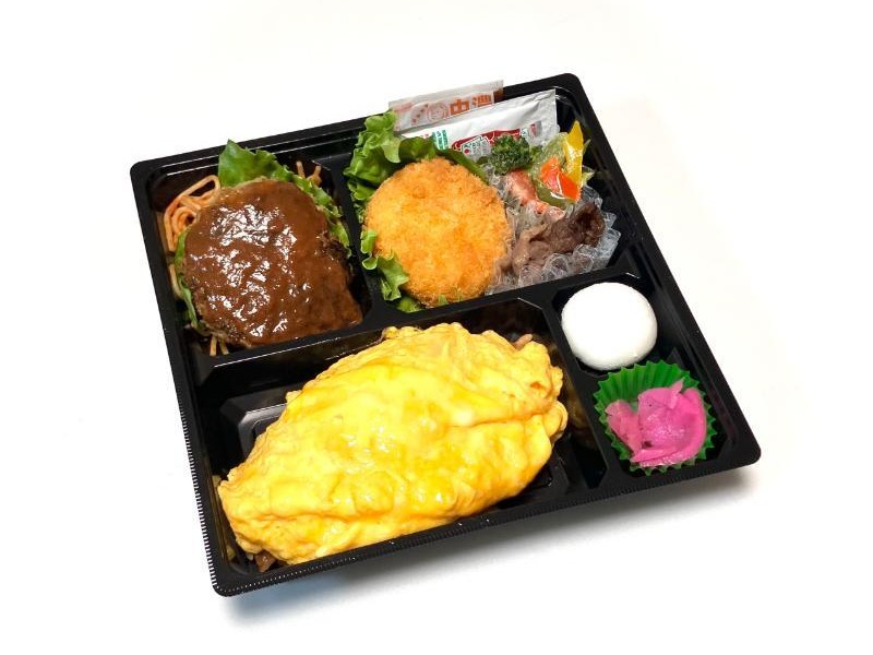 オムライス＆和牛100％ハンバーグとカニクリームコロッケ