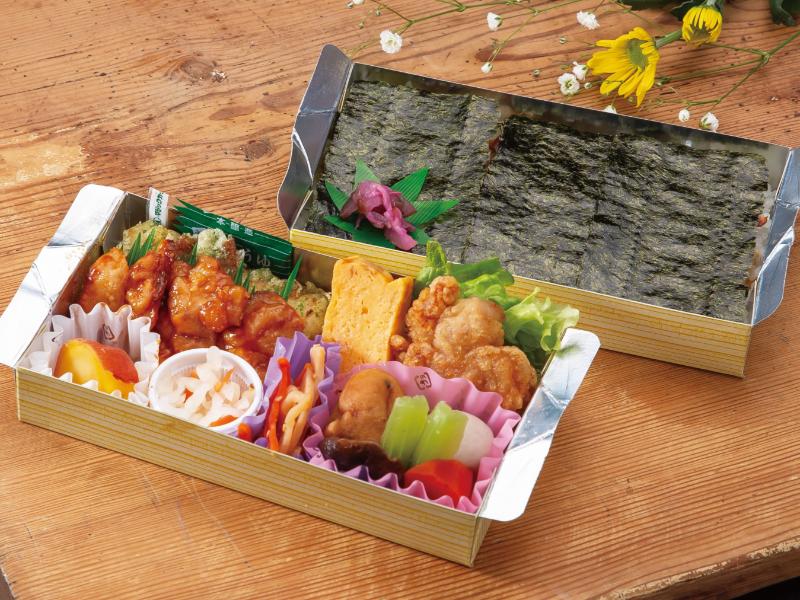 鶏の照り焼きの２段弁当