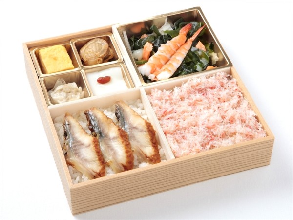うなぎと蟹丼弁当