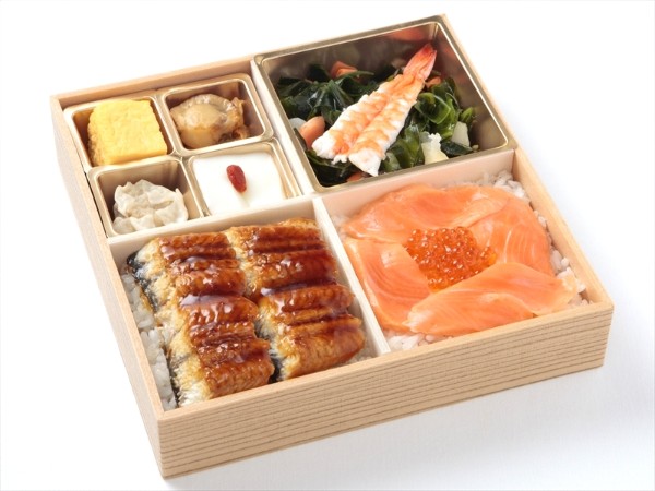 うなぎとサーモンの親子丼弁当