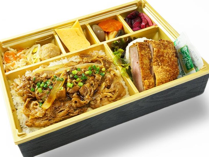 カルビと牛カツ御膳