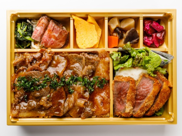 【特上】和牛カルビと牛かつ御膳