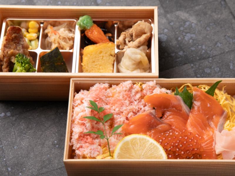 サーモン昆布〆とかにちらし御膳