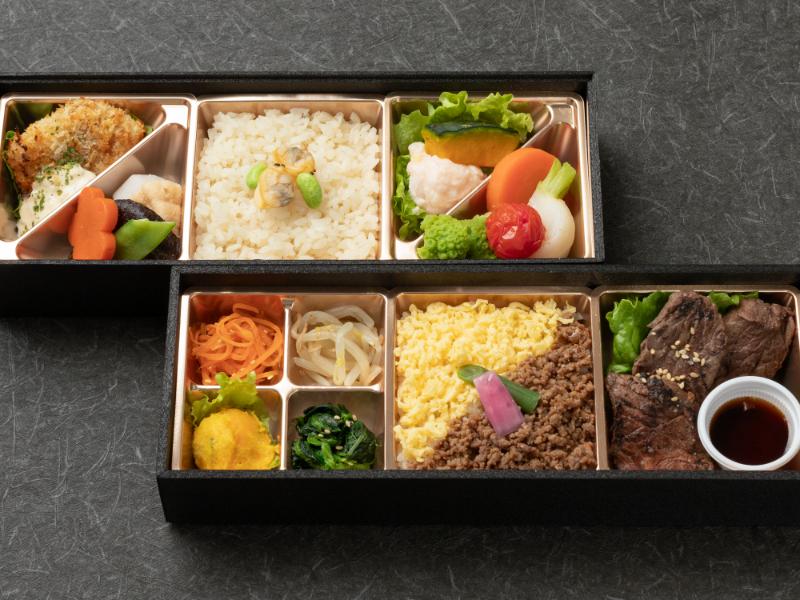 厚切りはらみ焼肉＆白身魚のフライ二段御膳