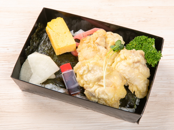藻塩仕込みの鶏天海苔弁当