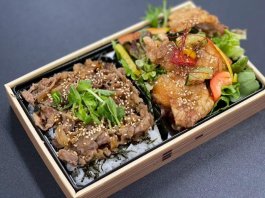 牛焼肉重＆油淋鶏サラダお弁当