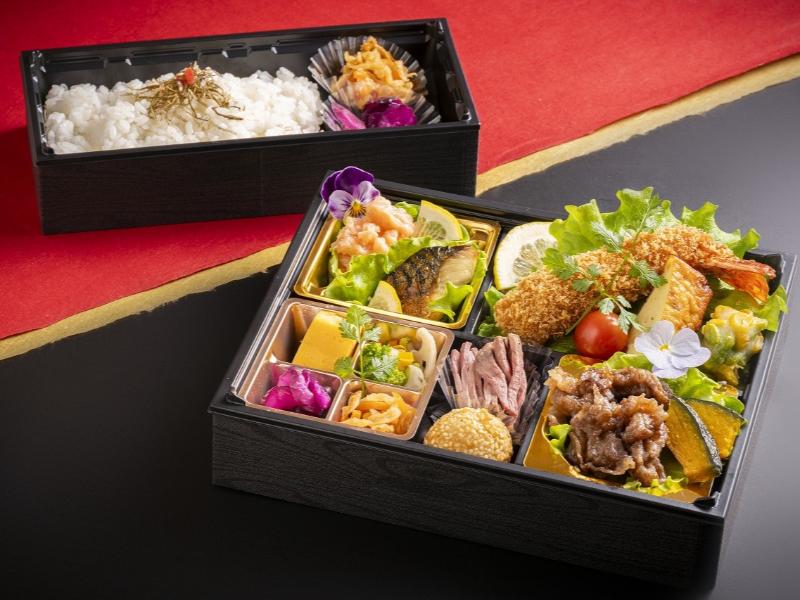 【ご飯が選べる】双羽ー手仕込みエビフライと特製牛ステーキの二段重ー