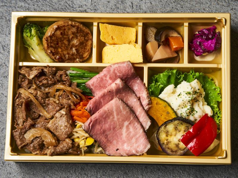 炭火焼A5和牛カルビ＆ローストビーフ御膳