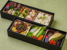 黒毛和牛いちぼ すき焼きとステーキ仕立ての食べ比べ二段御膳