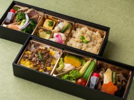 黒毛和牛のカツレツと特撰牛すき焼きの季節二段御膳
