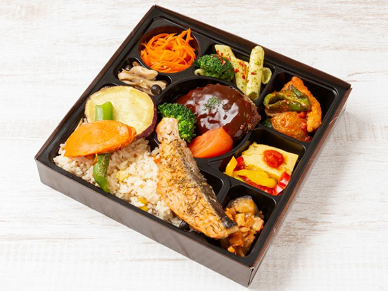 牛デミグラスハンバーグ×鮭の香草焼き洋風ＤＸ弁当
