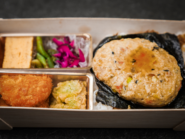 豆腐ハンバーグ海苔重