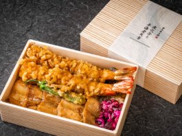 煮穴子と車海老天重