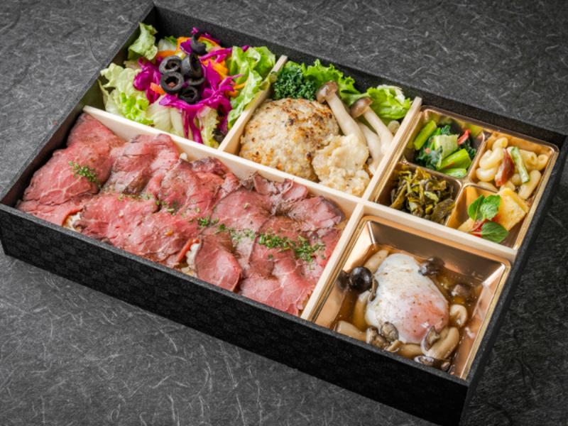 極みハンバーグとローストビーフ重