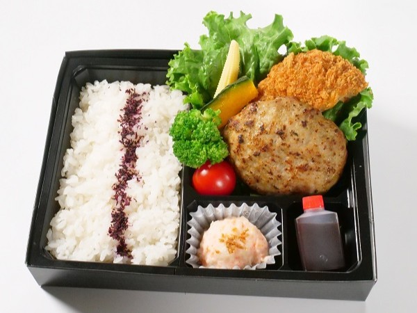 【金格】メンチカツ添え格之進ハンバーグ弁当～選べるソース～