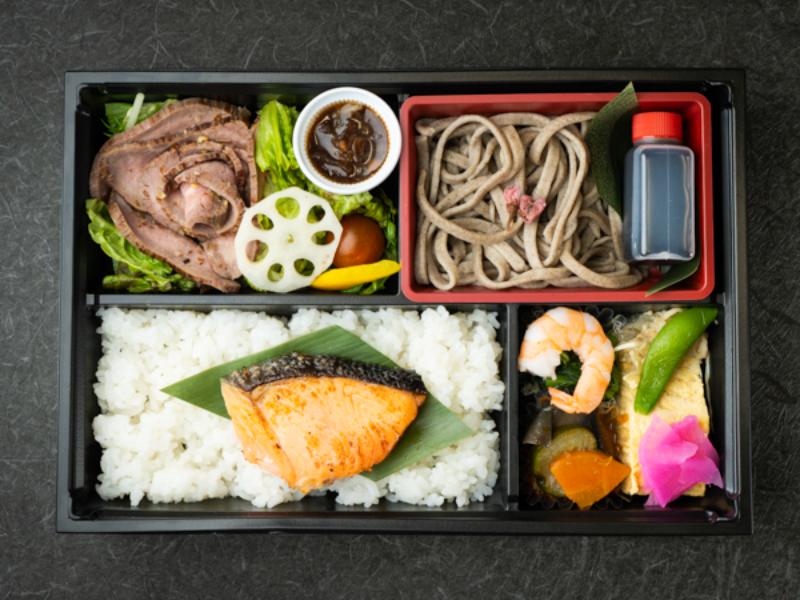 太打ち蕎麦膳〜葡萄牛ローストビーフと銀鮭幽庵〜