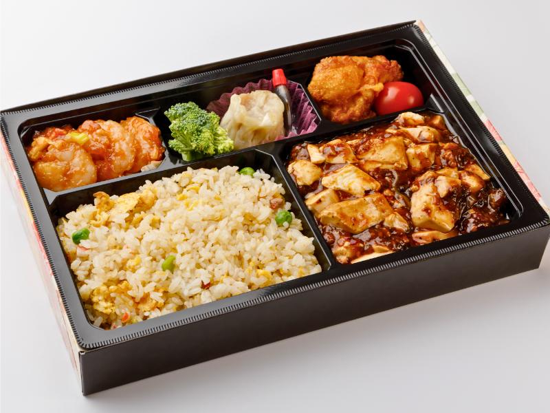 四川麻婆豆腐と海老チリソース弁当