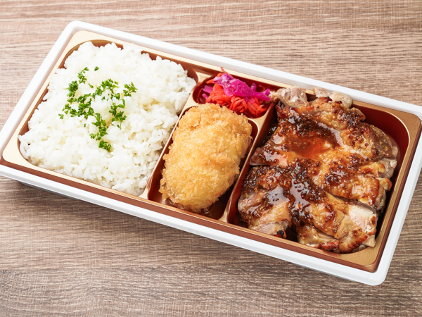 ハニーマスタードチキンステーキ＆クリームコロッケ
