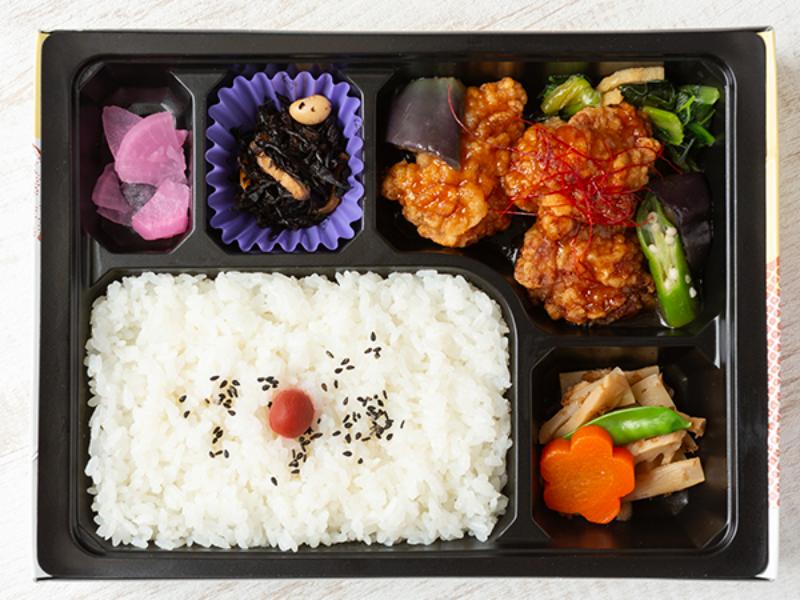 唐揚げゴマ醤油和え弁当