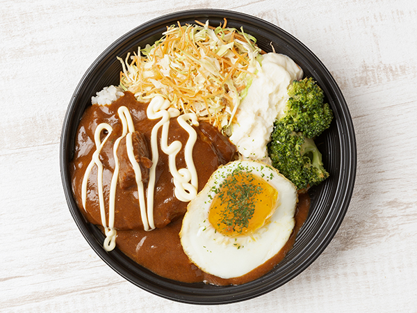 自家製デミグラスソースのロコモコ丼
