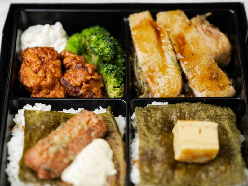 【肉×肉の海苔弁】甘辛照り焼きチキン・唐揚げ