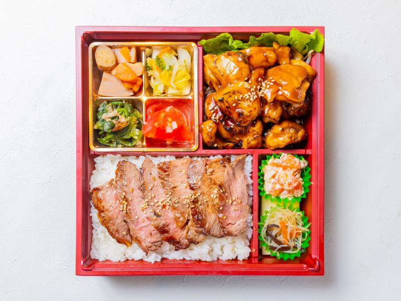 ステーキ焼肉亭ステーキ重＆グリルチキン御膳