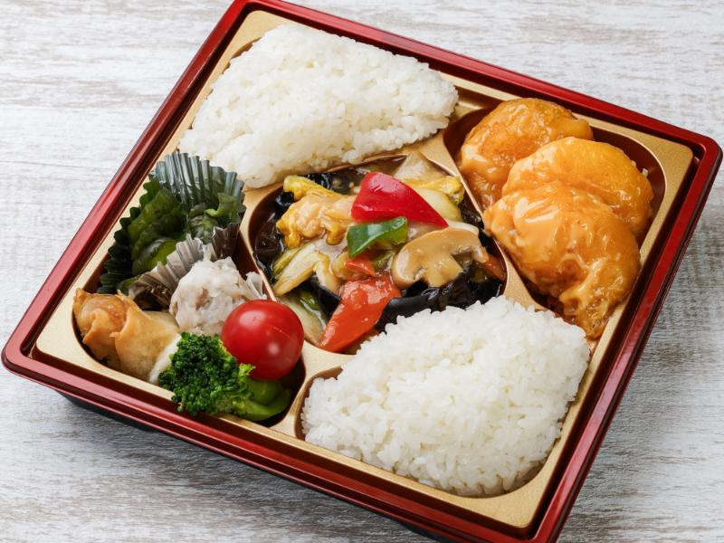 【華やか！】回鍋肉＆エビマヨのスクエア弁当